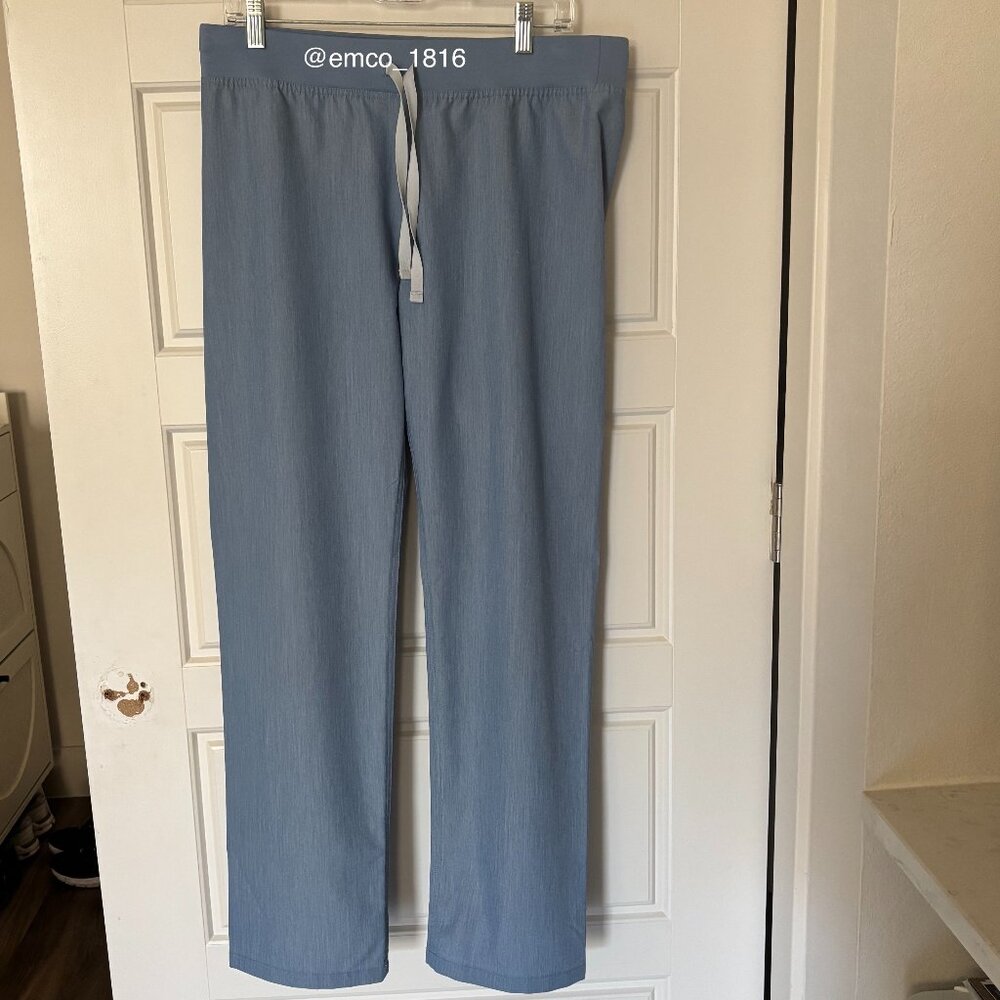 FIGS Livingston Scrub Bottom, Denim Blue, Size M Regular